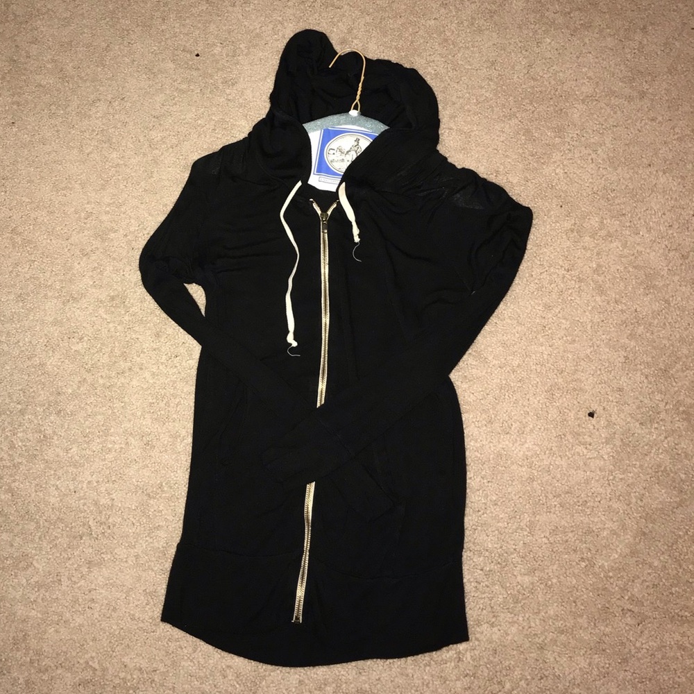 Black zip sweater Brandy Melville - one size